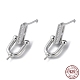 Accessoires pour boucles d'oreilles en argent sterling rhodié 925 STER-M115-05P-1