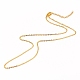 鉄アズキチェーンネックレス作り  アジャスターチェーンとカニカン付き  ゴールドカラー  18-1/4インチ（46.5cm）  0.15cm MAK-I019-01B-G-1