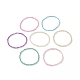 7 pièces 7 couleur bonbon couleur verre graine perlée bracelets de cheville extensibles ensemble pour les femmes AJEW-AN00530-1
