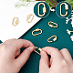 SUPERFINDINGS 6Pcs Brass Screw Carabiner Lock Charms Oval Keychain Clip Hook 10x20mm Real 18K Gold Plated Jewelry Carabiner Clasp for Necklaces Jewelry Making KK-FH0002-91-2