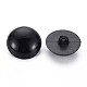 1つ穴プラスチックボタン  半円  ブラック  25x14mm  穴：3mm BUTT-N018-033A-01-2