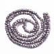 Chapelets de perles en verre opaque de couleur unie X-EGLA-Q112-B15-2