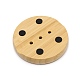 Caja de jabón de bambú natural redonda plana AJEW-WH0023-33-2