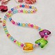 Милые прозрачные акриловые ожерелья на детский подарок на день NJEW-JN00269-06-2