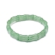 Прямоугольный эластичный браслет из бисера из натурального зеленого авантюрина BJEW-E379-05D-2