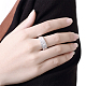 Классический латунь кубический цирконий широкая полоса палец кольцо RJEW-BB01607-8S-5