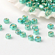 Fgb 12/0 perles de rocaille rondes en verre doublées d'argent arc-en-ciel transparent SEED-A022-F12-650-1