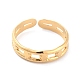 Ионное покрытие (ip) 304 полое открытое манжетное кольцо из нержавеющей стали для женщин RJEW-L103-35G-2