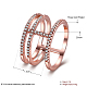 Ottone zirconi anelli di tre anelli dito cavo per la festa RJEW-BB16282-6RG-3