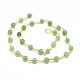 Natural Gemstone Round Beads Handmade Golden Brass Chains G-A126A-6mm-04-1