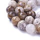 Chapelets de perles en bois pétrifié amérique naturelle G-P430-08-D-3