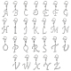 SUPERFINDINGS 26Pcs 304 Stainless Steel Letter Pendant Charms Silver Letter A to Z Lobster Claw Clasps Charms Mini Alphabet Bracelet Necklace Pendants for DIY Keychain Jewelry Making HJEW-FH0006-52-1