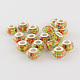 Large Hole Printed Acrylic European Beads OPDL-R114-14A-1