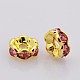 Brass Rhinestone Spacer Beads RB-A014-L5mm-23G-NF-2