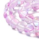 Chapelets de perles en pierre de lune synthétique G-E573-02C-20-3
