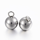 304 Stainless Steel Sphere Charms X-STAS-H394-11P-2
