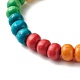 Joli bracelet à breloques en alliage arc-en-ciel pour enfant BJEW-JB06779-5