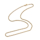 Brass Box Chain Necklaces NJEW-I247-04G-1