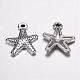 Tibetan Style Alloy Starfish/Sea Stars Pendants X-LF0463Y-2