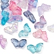 80 pièces 8 perles de verre transparentes de style galvanoplastie EGLA-YW0001-28-4