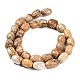 Chapelets de perles en jaspe avec images naturelles G-C038-02B-3