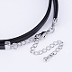 PU Leather Cord Choker Necklaces NJEW-H477-27P-4