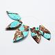 Assembled Bronzite and Synthetic Turquoise Pendants G-F414-01D-1