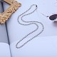 925 Sterling Silver Ball Chain Necklaces NJEW-BB55695-U-2