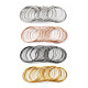 Fashewelry 4 Farben Stahl Speicherdraht, Armbänder machen, Nickelfrei, Mischfarbe, 22 Gauge, 60x0.6 mm, 4 Farben, 100 Kreise / Farbe, 400 Kreise