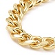 Rack Plating Brass Curb Chain Bracelets BJEW-C034-01G-4