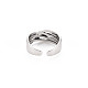 メンズアロイカフフィンガー指輪  オープンリング  カドミウムフリー＆鉛フリー  アンティークシルバー  usサイズ6 1/4(16.7mm) RJEW-N029-074-2