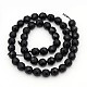 Natural Black Onyx Beads Strands GSF8mmC097-3