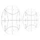 Arricraft 2 個 2 スタイルアクリルキルティング定規  丸いテンプレート  透明なパッチワーク縫製カッティングクラフト定規diyツール  穴付き  透明  12.5~25.5x0.2cm  穴：3~5x18~35mm  1個/スタイル DIY-AR0002-54-8