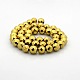 Faceted Round Non-magnetic Synthetic Hematite Beads Strands G-P061-73-10mm-G-2