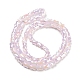 Brins de perles de verre à plaque de couleur ab EGLA-P051-06B-C01-2