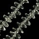 Perles de verre de trou latéral brins GLAA-E014-10mm-01-1