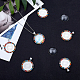 Sunnyclue 1 juego de 24 bandejas colgantes de bisel de rhinestone de colores que incluyen bandejas colgantes de 25 mm y cabujones de vidrio transparente para colgantes de fotos DIY-SC0010-38S-02-4