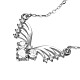 TINYSAND 925 Sterling Silver Cubic Zirconia Fairy Wings Pendant Necklace TS-N374-S-2