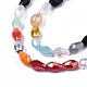 Chapelets de perles en verre opaque de couleur unie EGLA-N006-026-3