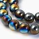 Electroplated Non-magnetic Synthetic Hematite Beads Strands G-P408-A-4mm-3