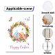 CRASPIRE Happy Easter Wall Decals Bunny Wall Stickers 8 Sheets Egg Flower Window Stickers Waterproof Removable Vinyl Wall Art for Window Room Living Room Decorations DIY-WH0345-033-4