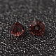 多面カットダブルコーンイミテーションクリスタルガラスビーズ  暗い蘭  直径約4mm  厚さ3.5mm  穴：1mm X-G22QS092-3