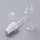 プラスチックスプレーボトル  細かいミストスプレーとダストキャップ付き  詰め替え式ボトル  透明  9.2x2.4cm  容量：約20ml（0.67液量オンス） AJEW-XCP0001-10-3