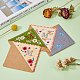 HOBBIESAY 4 Styles Square Non-Woven Felt Embroidery Corner Bookmarks Season Theme Flower Book Open Holders Letter M Triangle Corner Cloth Page Markers for School Office Supplies FIND-HY0002-47A-4