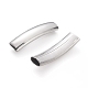 201 Stainless Steel Curved Tube Beads STAS-D169-24P-2