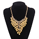 Fashion Women Jewelry Zinc Alloy Glass Rhinestone Bib Statement Choker Collar Necklaces NJEW-BB15118-A-7