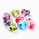 Mixed Color Heart Handmade Lampwork Dots Beads for Mother's Day Gift Making X-D211-2