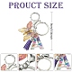 Resin Letter & Acrylic Butterfly Charms Keychain KEYC-YW00001-01-2