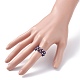 4pcs 4 Farben Glas Saatperlen geflochtene Fingerringe Set für Frauen RJEW-JR00420-4