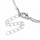 Воском хлопка ожерелье шнура материалы MAK-S032-1.5mm-B15-4